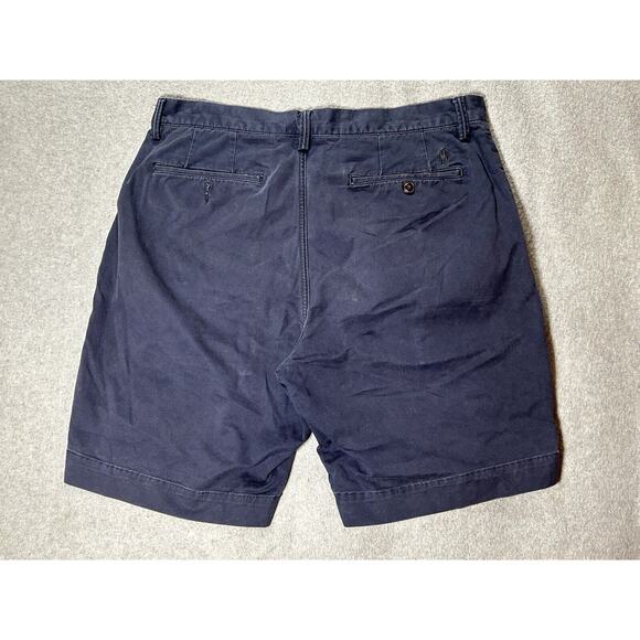 Polo Ralph Lauren Shorts Mens W34 Stretch Classic Fit Navy Blue Chino Golf - Picture 12 of 14
